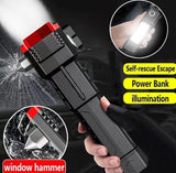 High-power Led Flashlight Rechargeable with glass breaker