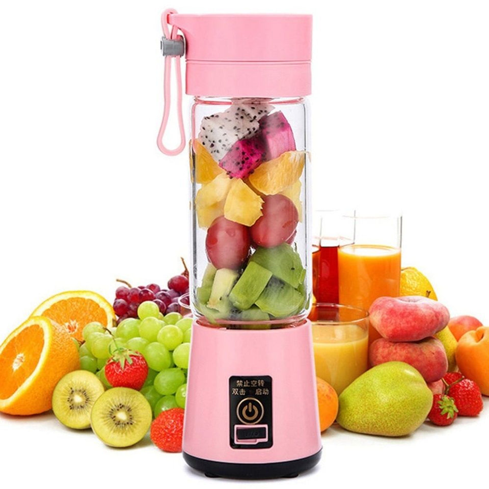 Juicer Blender 6 Blades USB Portable 380ml Mini Fruit Bottle Juicer Blender