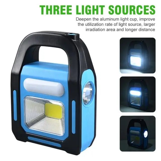 LED WORK LAMP USB RECHARGEABLE PORTABLE SOLAR LANTERN EMERGENCY & OUTDOOR TENT HIKING CAMPING LIGHTS