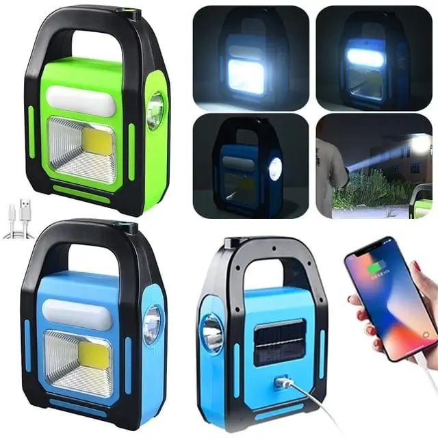 LED WORK LAMP USB RECHARGEABLE PORTABLE SOLAR LANTERN EMERGENCY & OUTDOOR TENT HIKING CAMPING LIGHTS